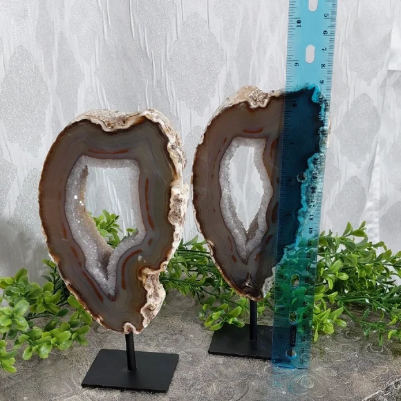 Natural Agate Geode Bookends - Picture 10 of 16